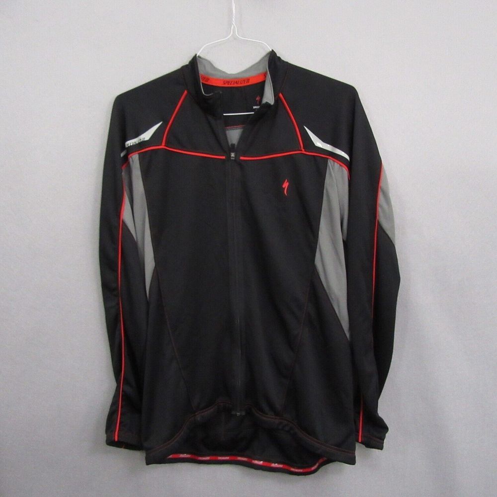 Specialized Men's Black and Gray Vest with Red Accents